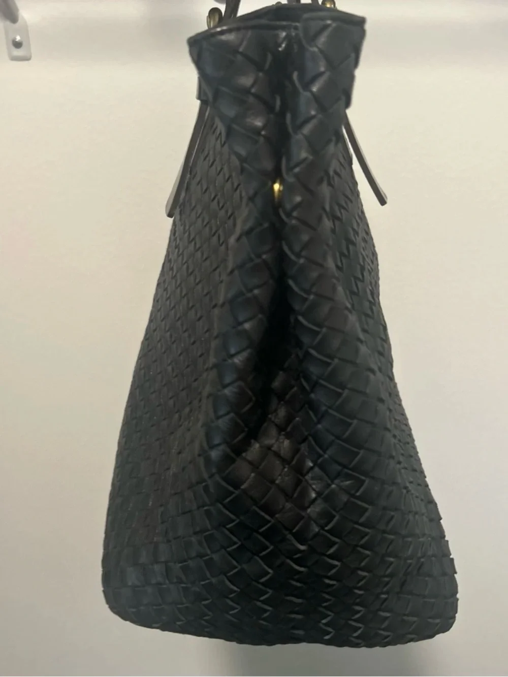 BOTTEGA VENETA Large Napa Tote Bag Intrecciato Leather Used